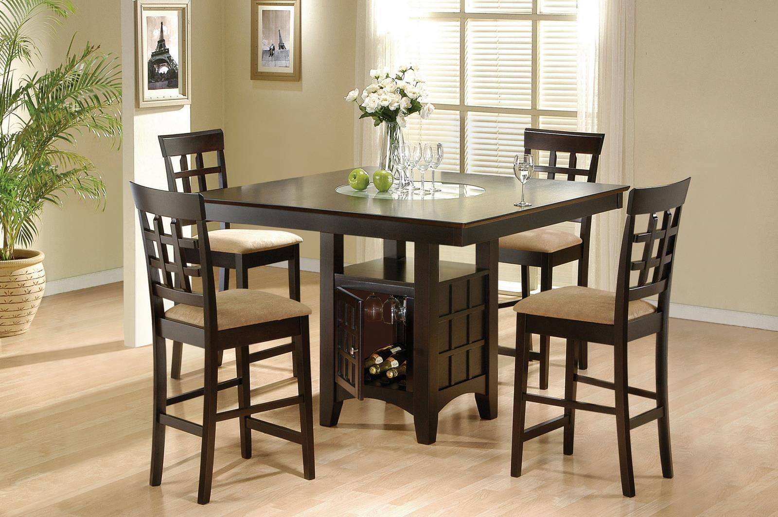 Gabriel Cappuccino 5-Piece Square Counter Height Dining Set from Coaster - Luna Furniture