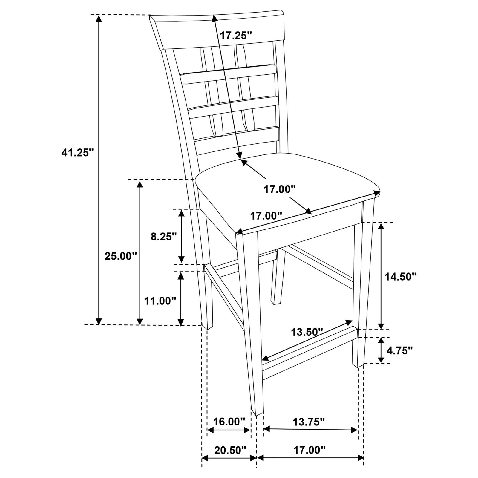 Gabriel Cappuccino 5-Piece Square Counter Height Dining Set from Coaster - Luna Furniture