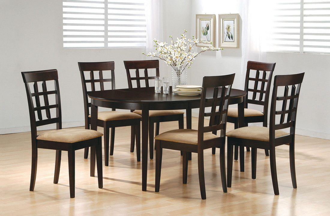Gabriel 7-piece Extension Leaf Dining Table Set Cappuccino - 100770-S7