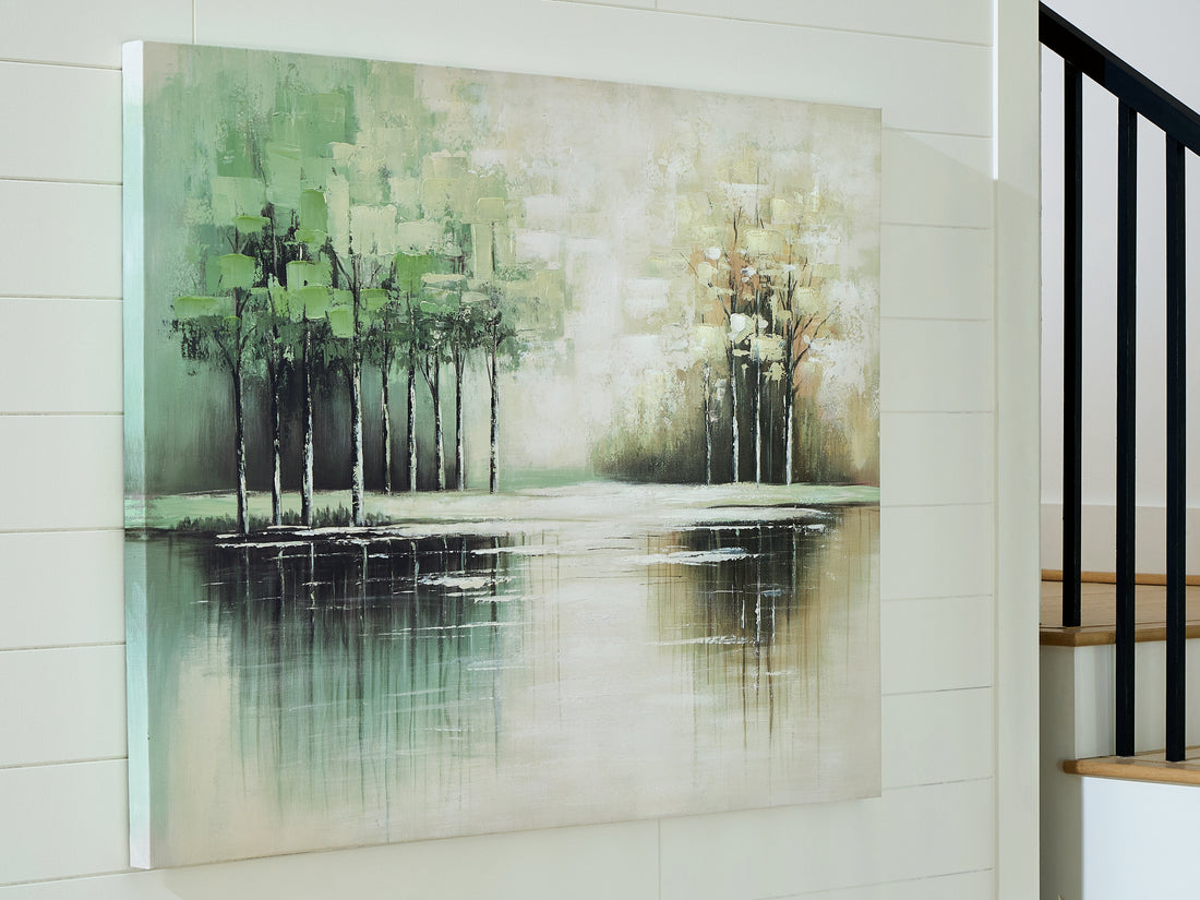 Garlenridge Green/Tan/White Wall Art - A8000470