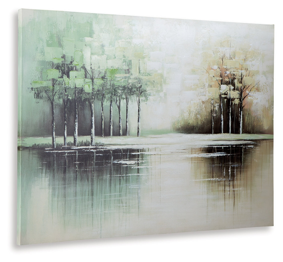 Garlenridge Green/Tan/White Wall Art - A8000470