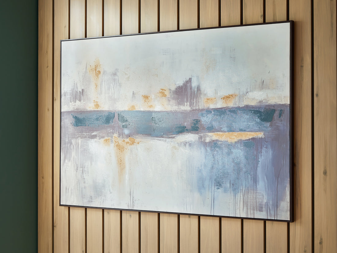 Gatesford Blue/White/Tan Wall Art - A8000479