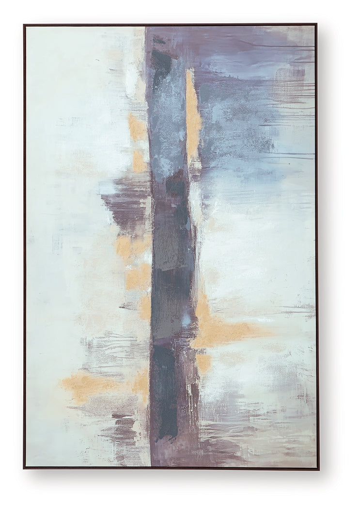 Gatesford Blue/White/Tan Wall Art - A8000479