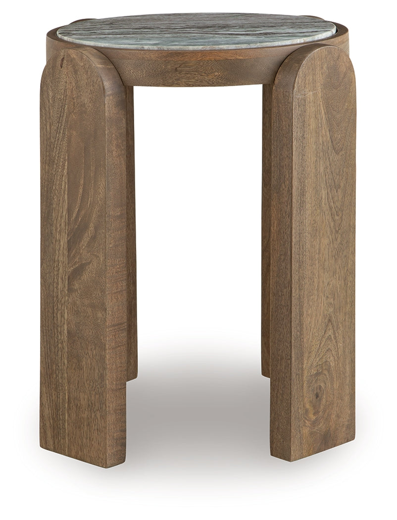 Gavrilley Gray/White/Brown Accent Table - A4000722