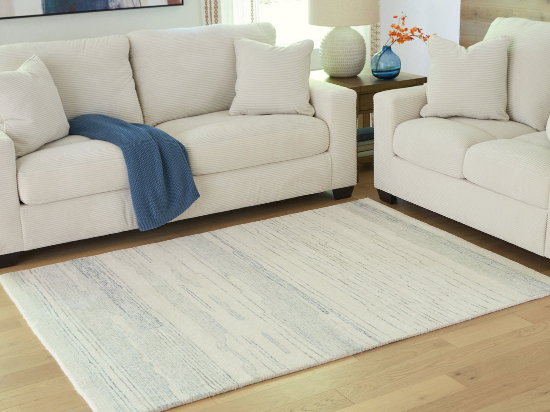 Genemost Ivory/Blue Medium Rug - R407842