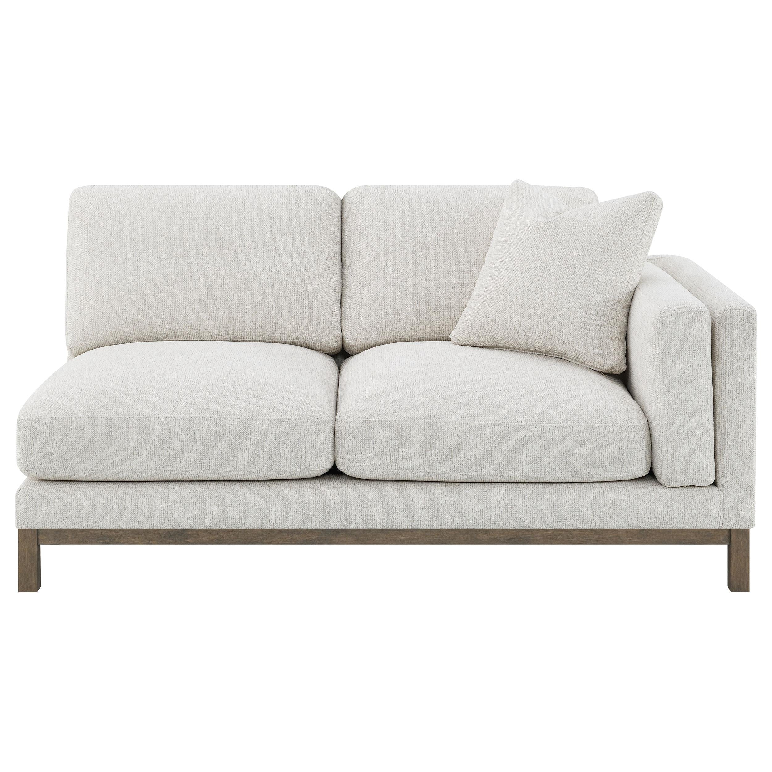 Geneva Boucle Upholstered Sectional Chaise Sofa Sand - 551777