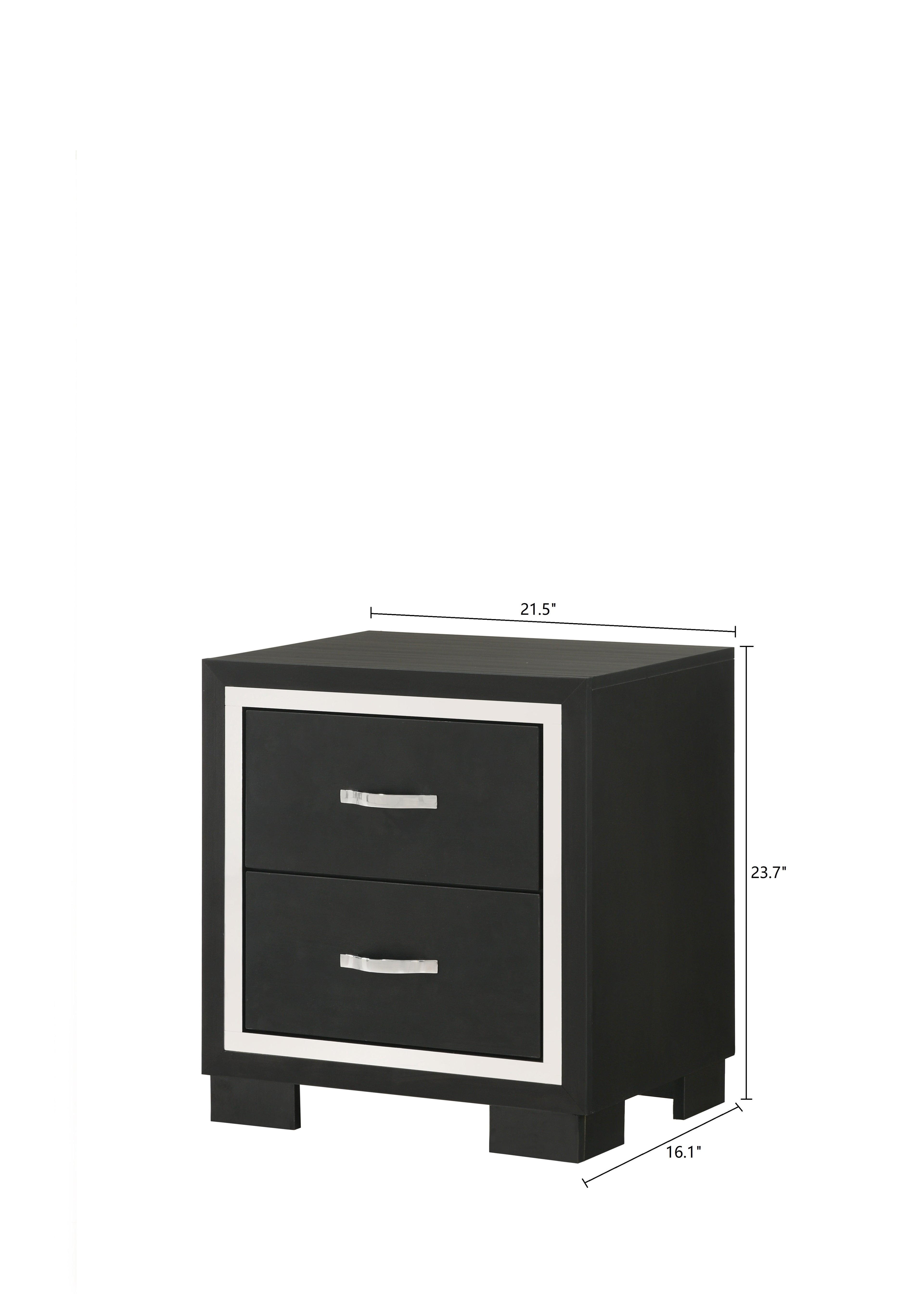 Gennro Black Corduroy Upholstered Panel Bedroom Set - SET | B9295-Q-HBFB | B9295-KQ-RAIL | B9295-2 | B9295-4 - Bien Home Furniture & Electronics
