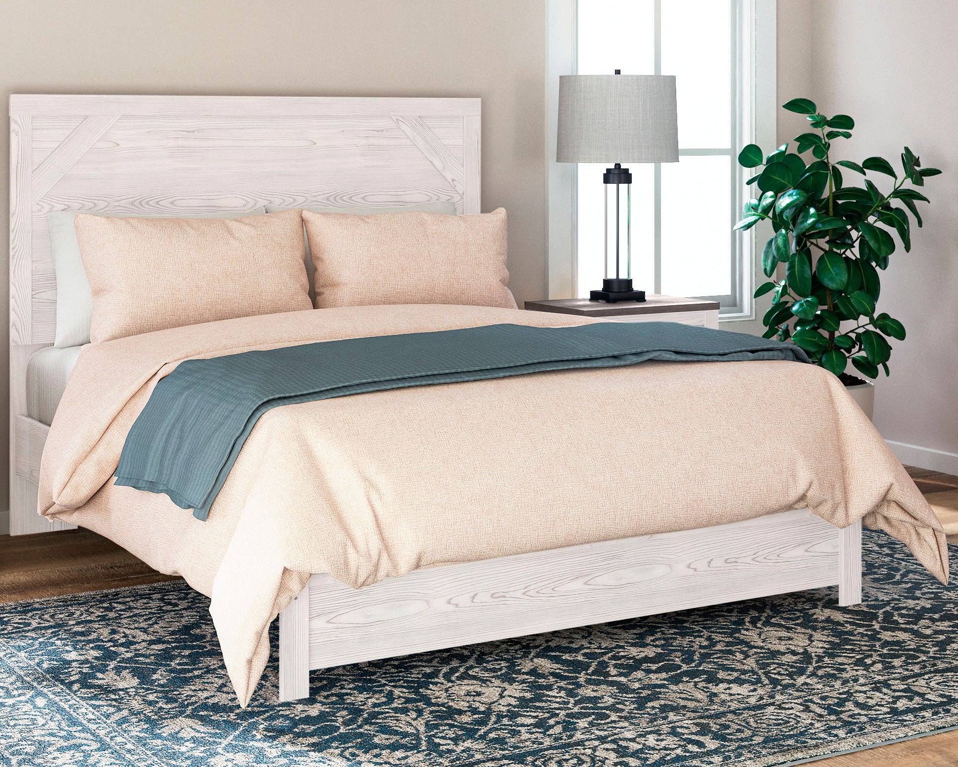 Gerridan Queen Panel Bed, Dresser and Nightstand - B1190B38
