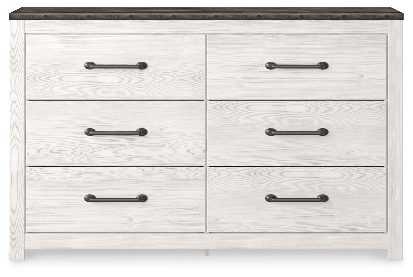 Gerridan White/Gray King Panel Bed, Dresser and 2 Nightstands - B1190B32
