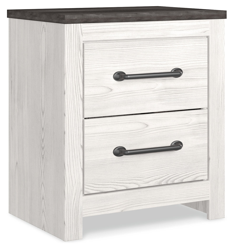 Gerridan White/Gray King Panel Bed, Dresser and 2 Nightstands - B1190B32