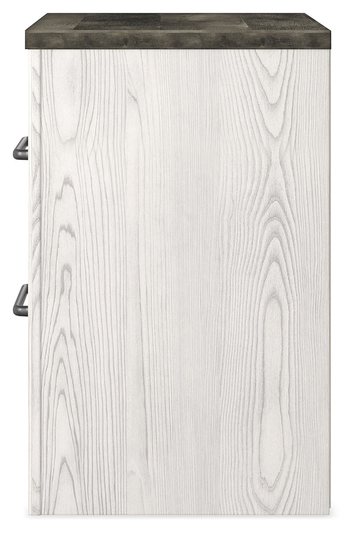 Gerridan White/Gray King Panel Bed, Dresser and 2 Nightstands - B1190B32