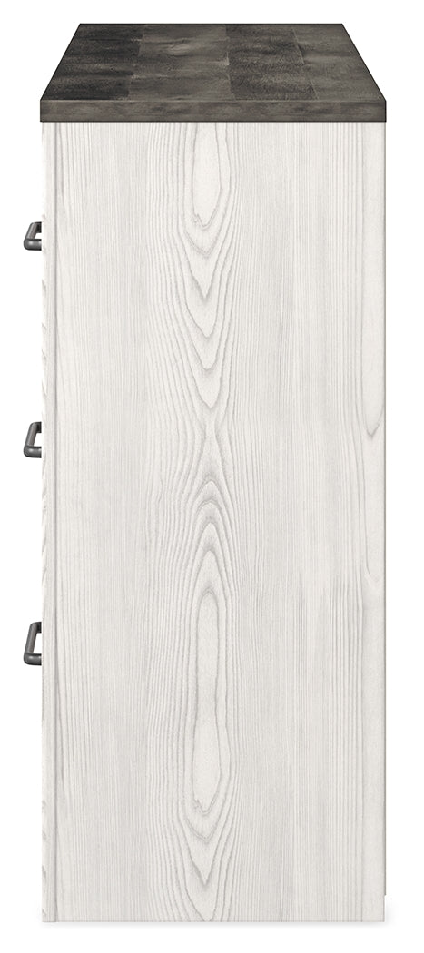 Gerridan White/Gray King Panel Bed, Dresser and 2 Nightstands - B1190B32