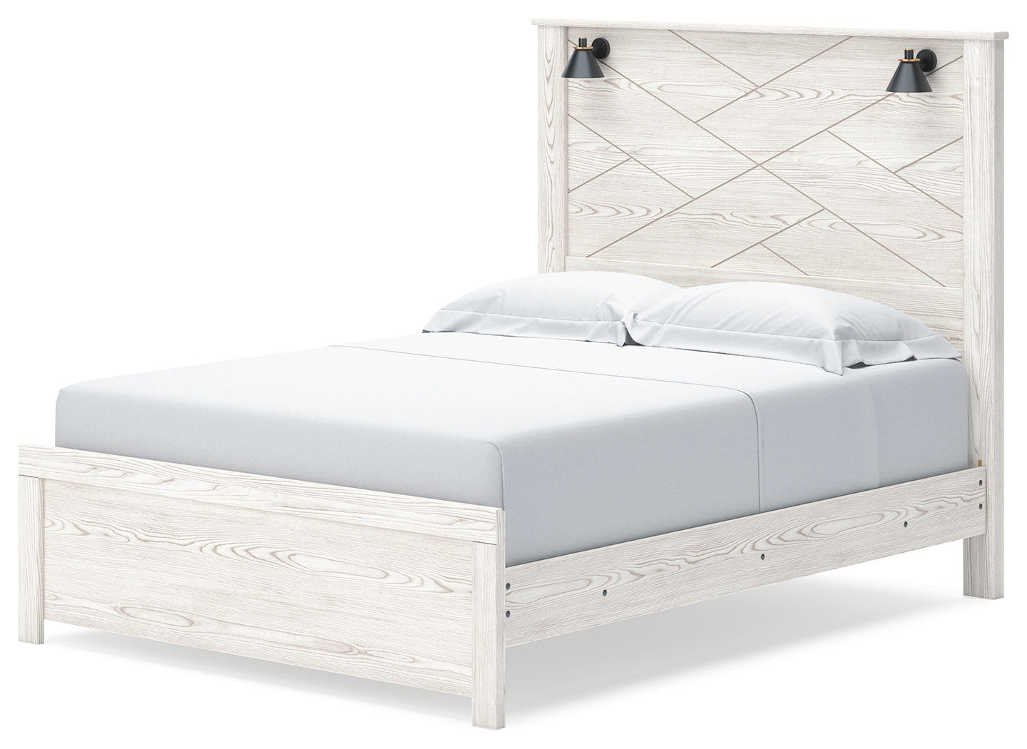 Gerridan White/Gray Queen Panel Bed, Dresser, Chest and Nightstand - B1190B26