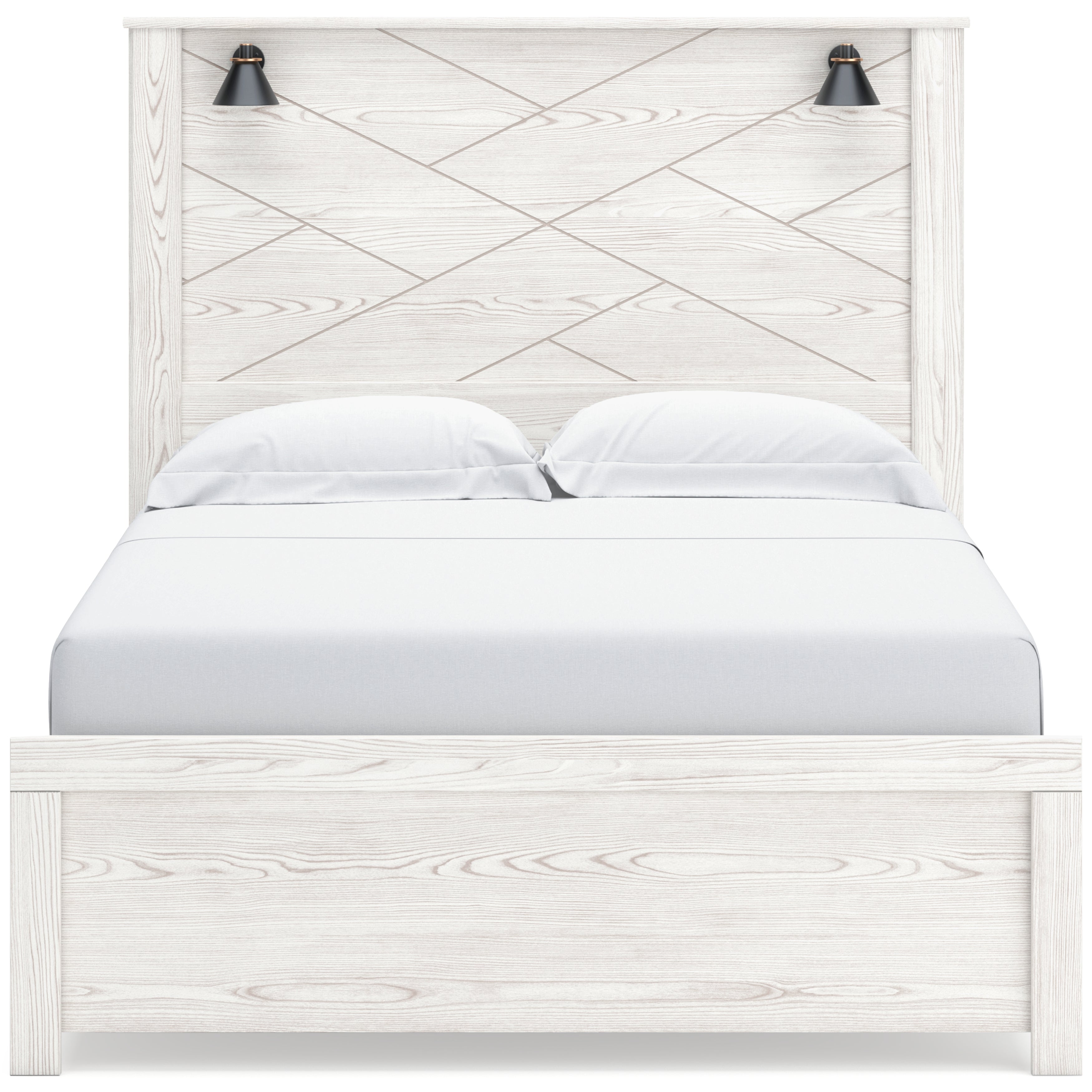 Gerridan White/Gray Queen Panel Bed, Dresser, Chest and Nightstand - B1190B26