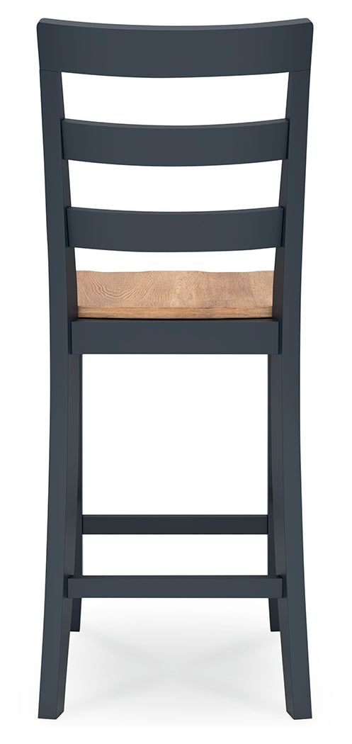 Gesthaven Counter Height Dining Table and 2 Barstools in Natural/Blue from Ashley - Luna Furniture