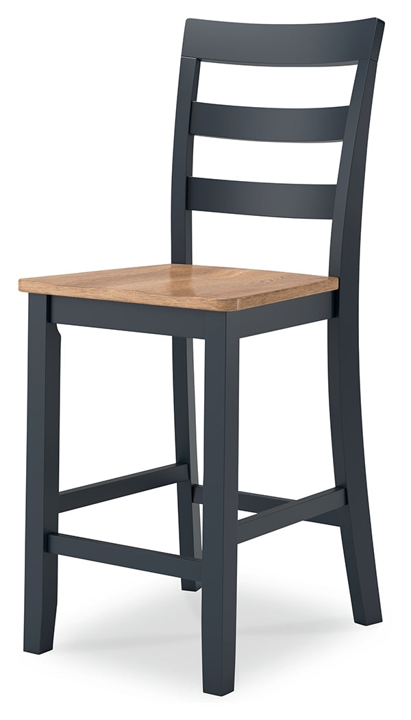 Gesthaven Counter Height Dining Table and 2 Barstools in Natural/Blue from Ashley - Luna Furniture