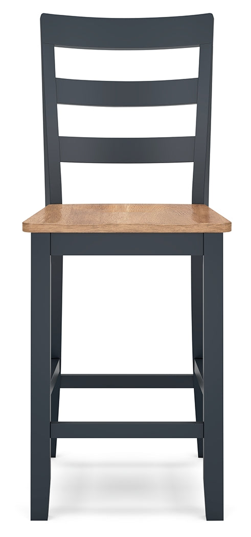 Gesthaven Counter Height Dining Table and 2 Barstools in Natural/Blue from Ashley - Luna Furniture