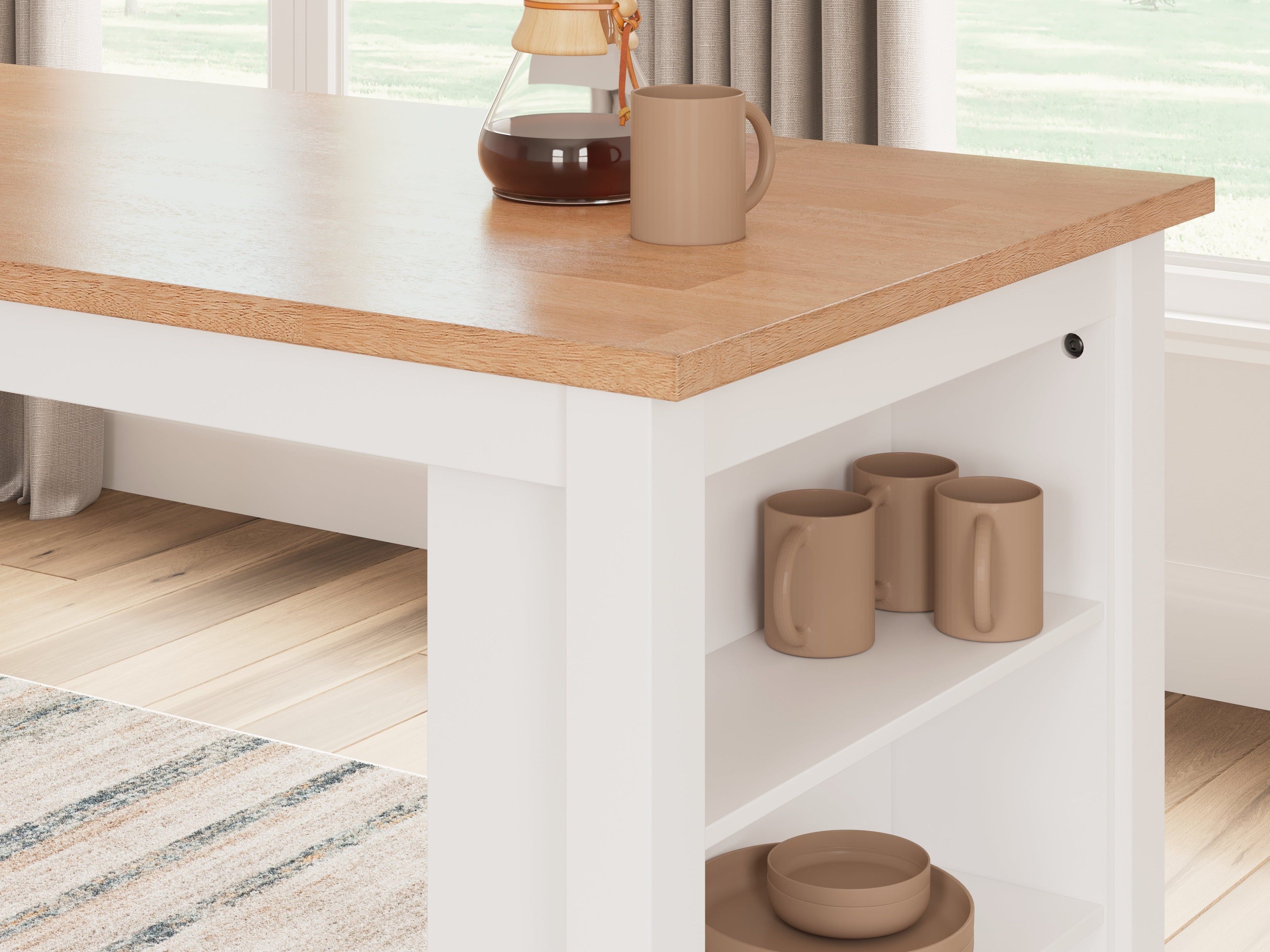Gesthaven Counter Height Dining Table and 2 Barstools in Natural/White from Ashley - Luna Furniture