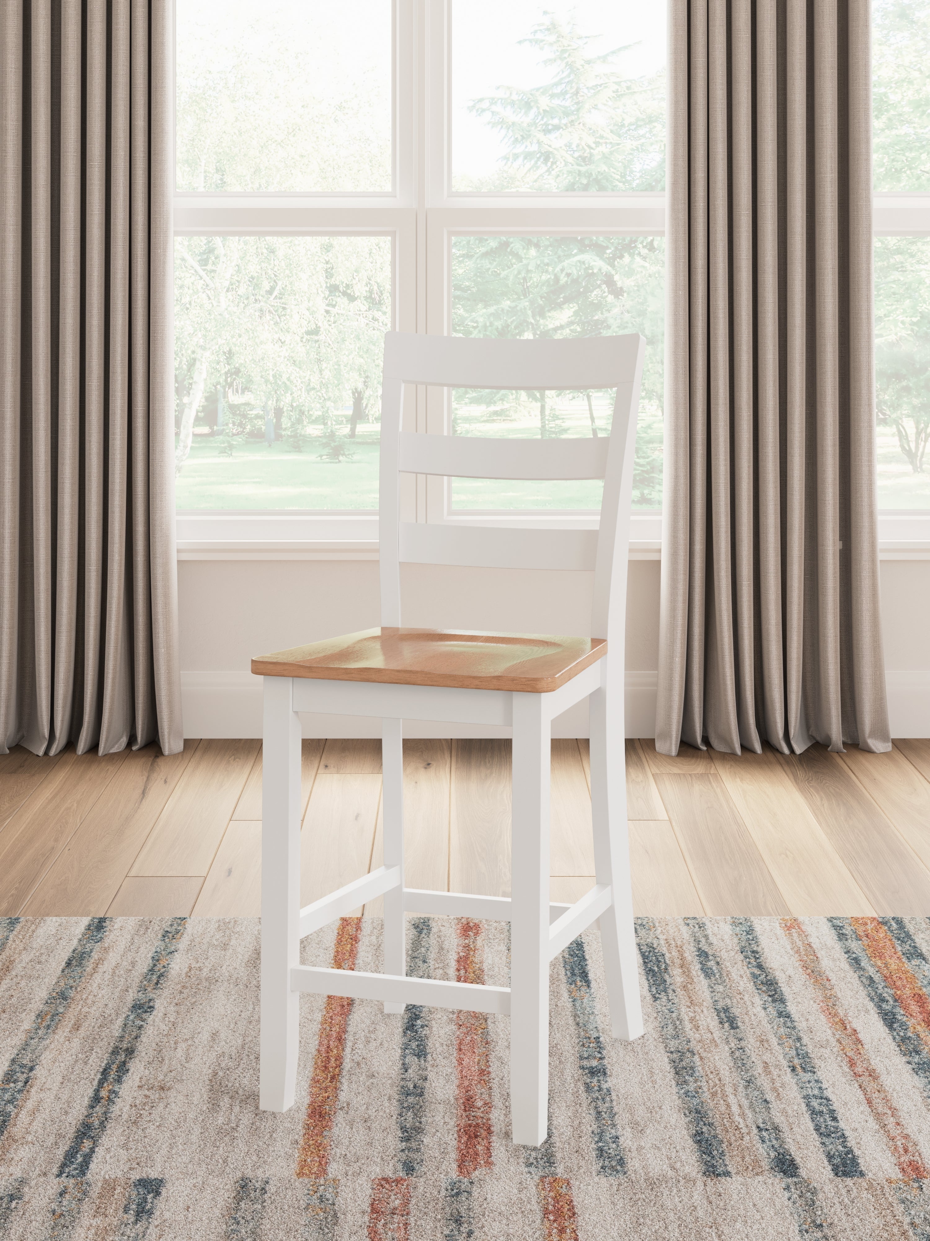 Gesthaven Counter Height Dining Table and 2 Barstools in Natural/White from Ashley - Luna Furniture