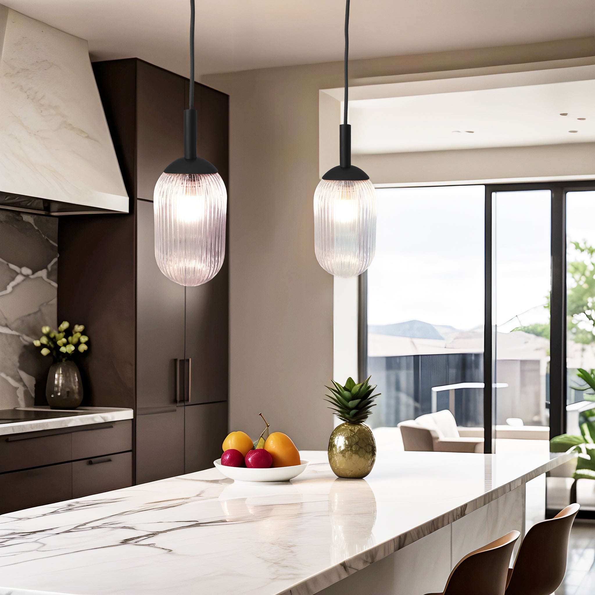 Giza Pendant Lamp - Black and Clear - PNL04102301