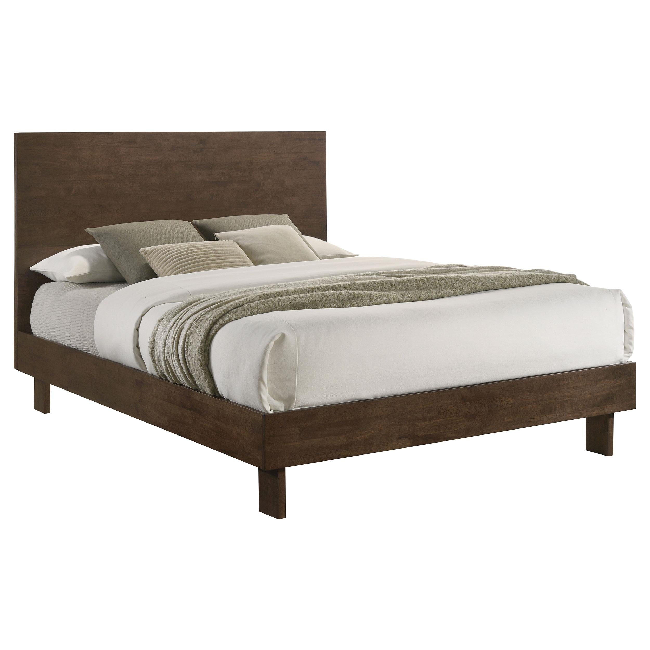 Glenwood 48-inch Eastern King Platform Panel Bed Warm Brown - 225011KE