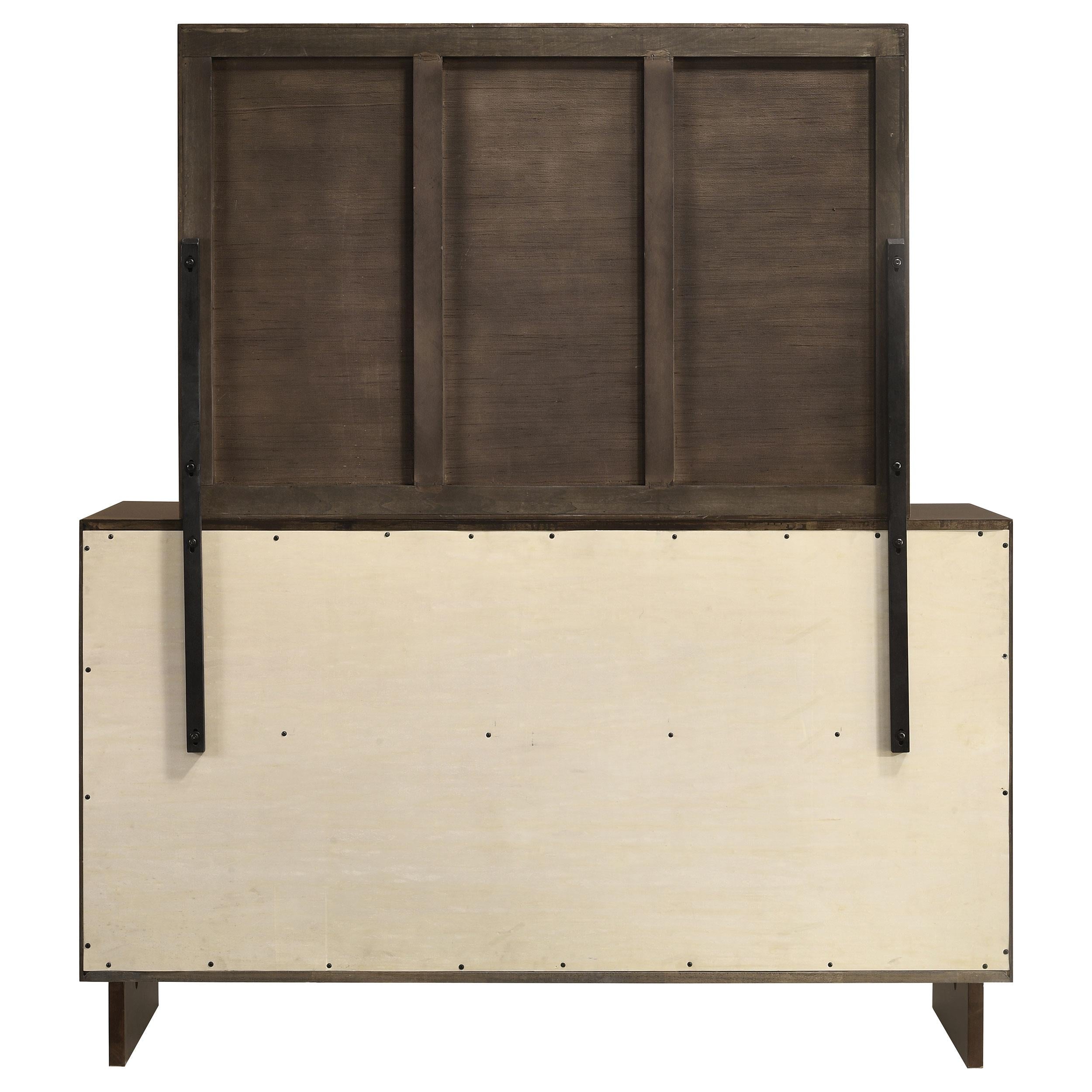 Glenwood 6-drawer Dresser and Mirror Warm Brown - 225013M