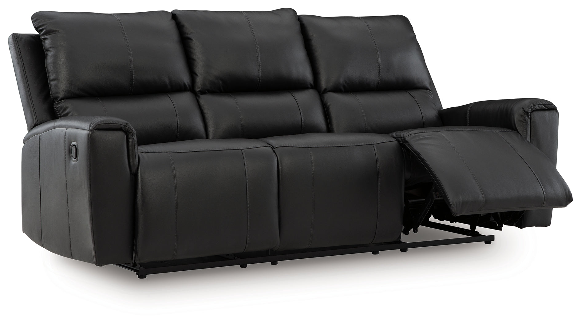 Glossmore Black Reclining Sofa - PCU1170088