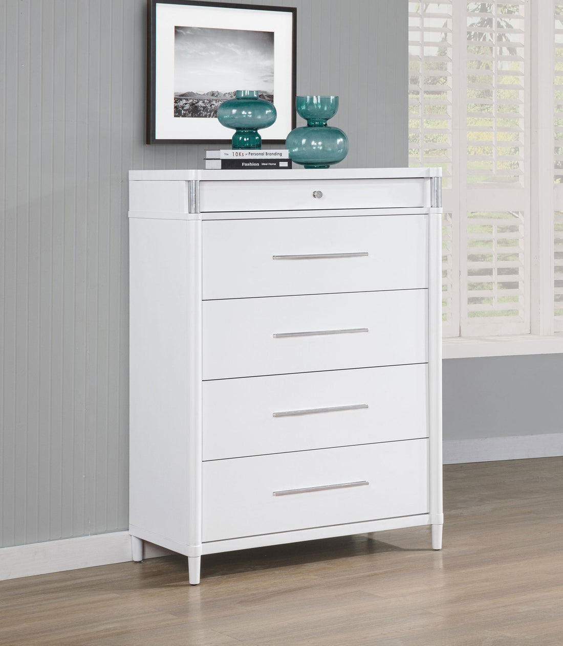 Gracemont 5-drawer Bedroom Chest of Drawers White - 225075