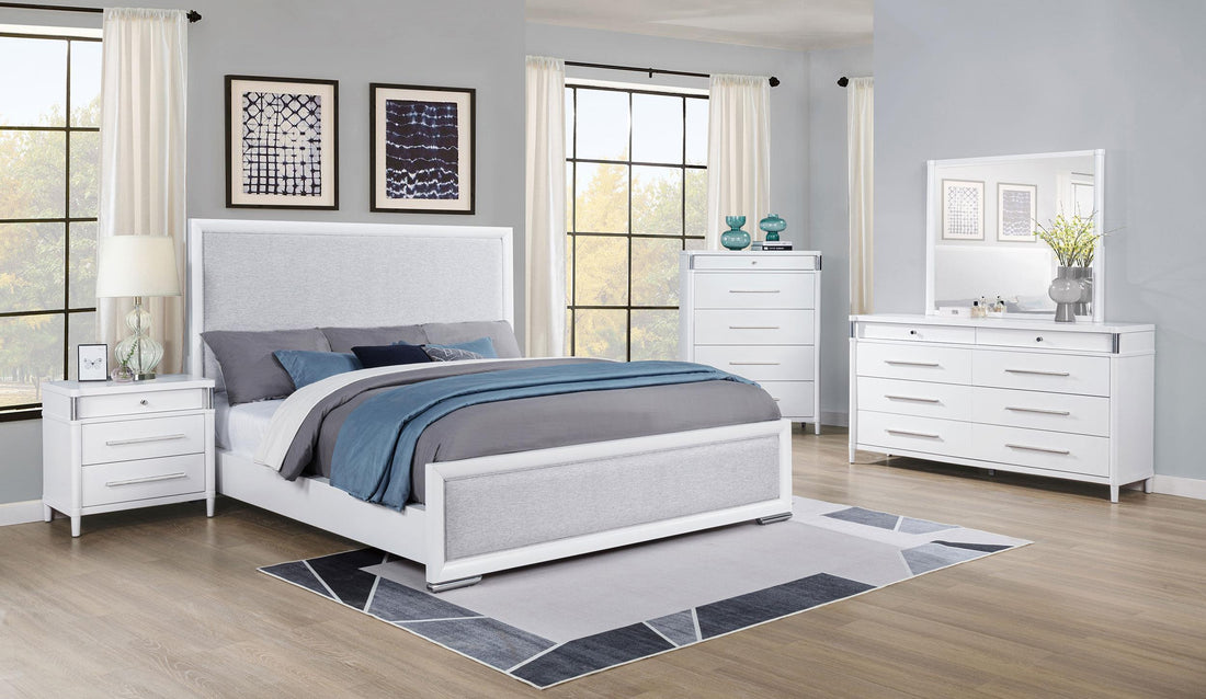 Gracemont 5-piece Eastern King Bedroom Set White - 225071KE-S5