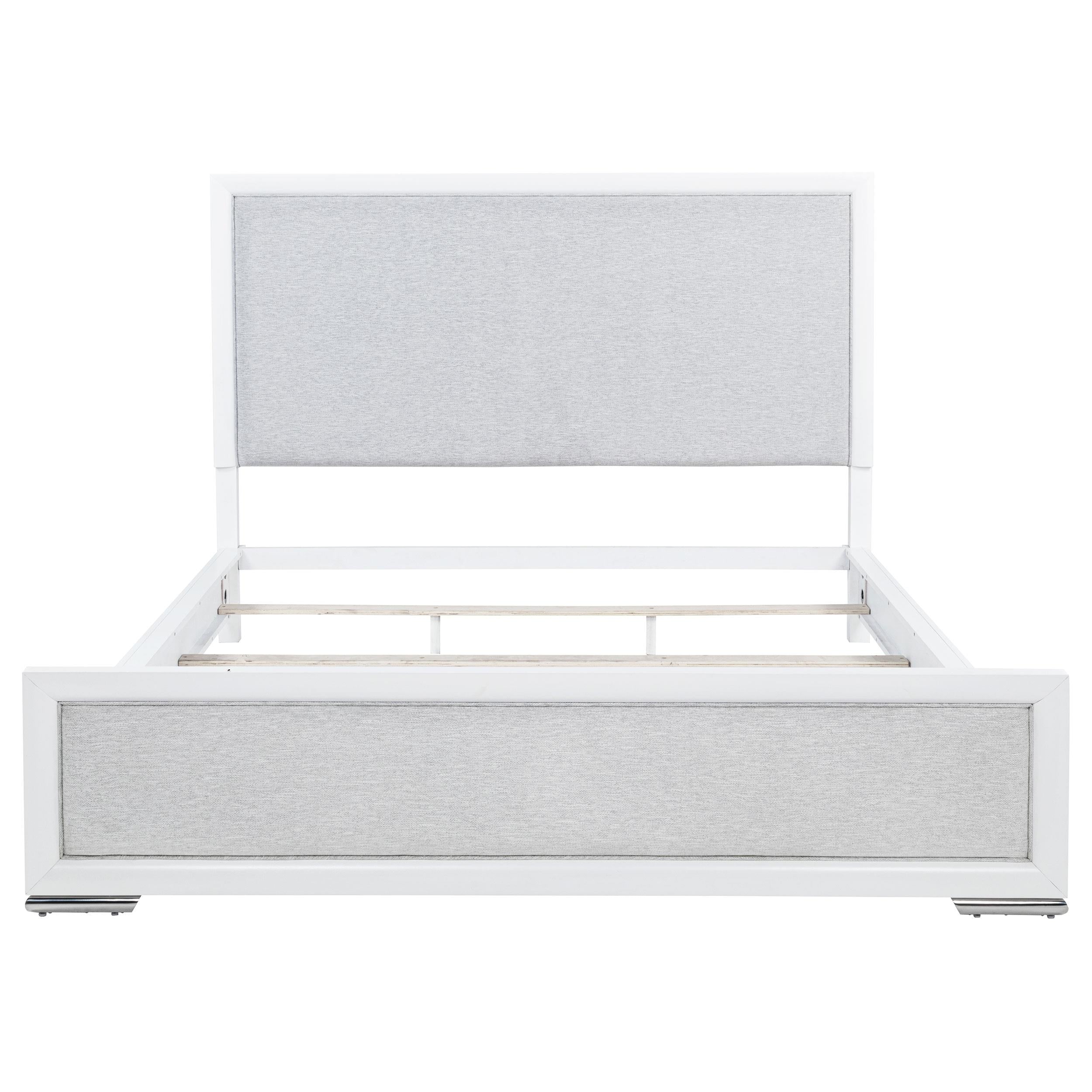 Gracemont 57-inch California King Panel Bed Grey and White - 225071KW