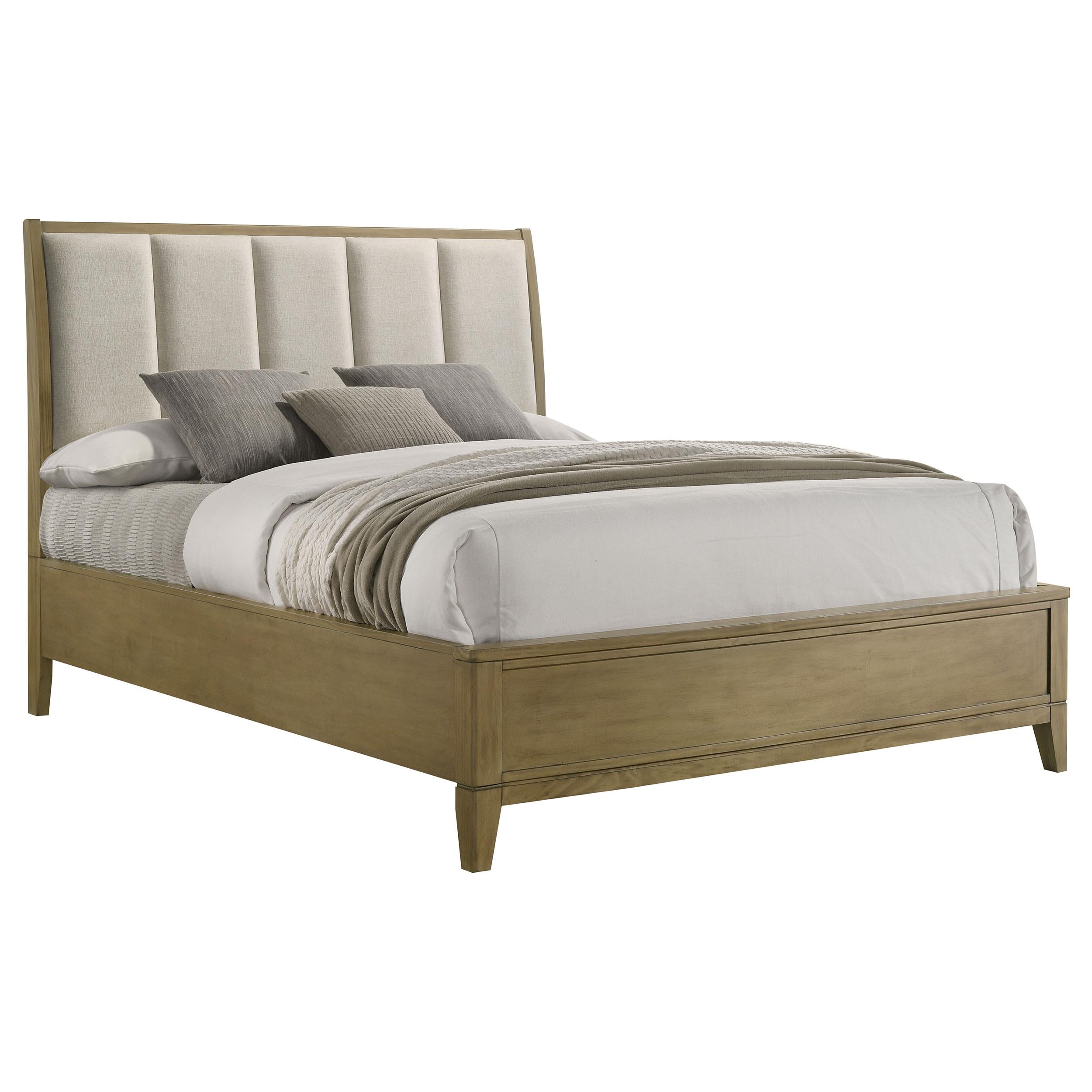 Granada Upholstered California King Panel Bed Natural Pine - 224921KW