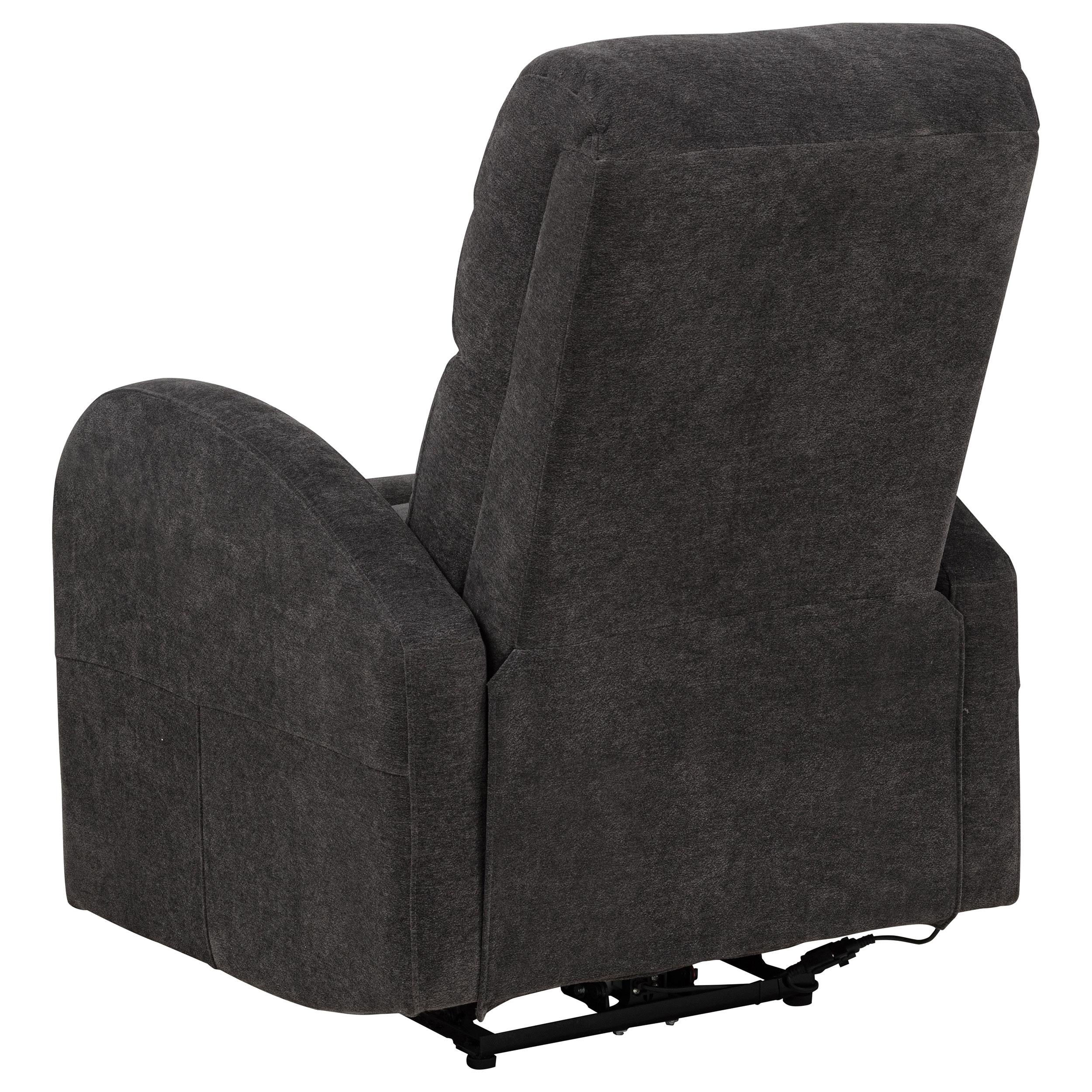 Grant Fabric Upholstered Power Recliner Chair Charcoal Grey - 603293P