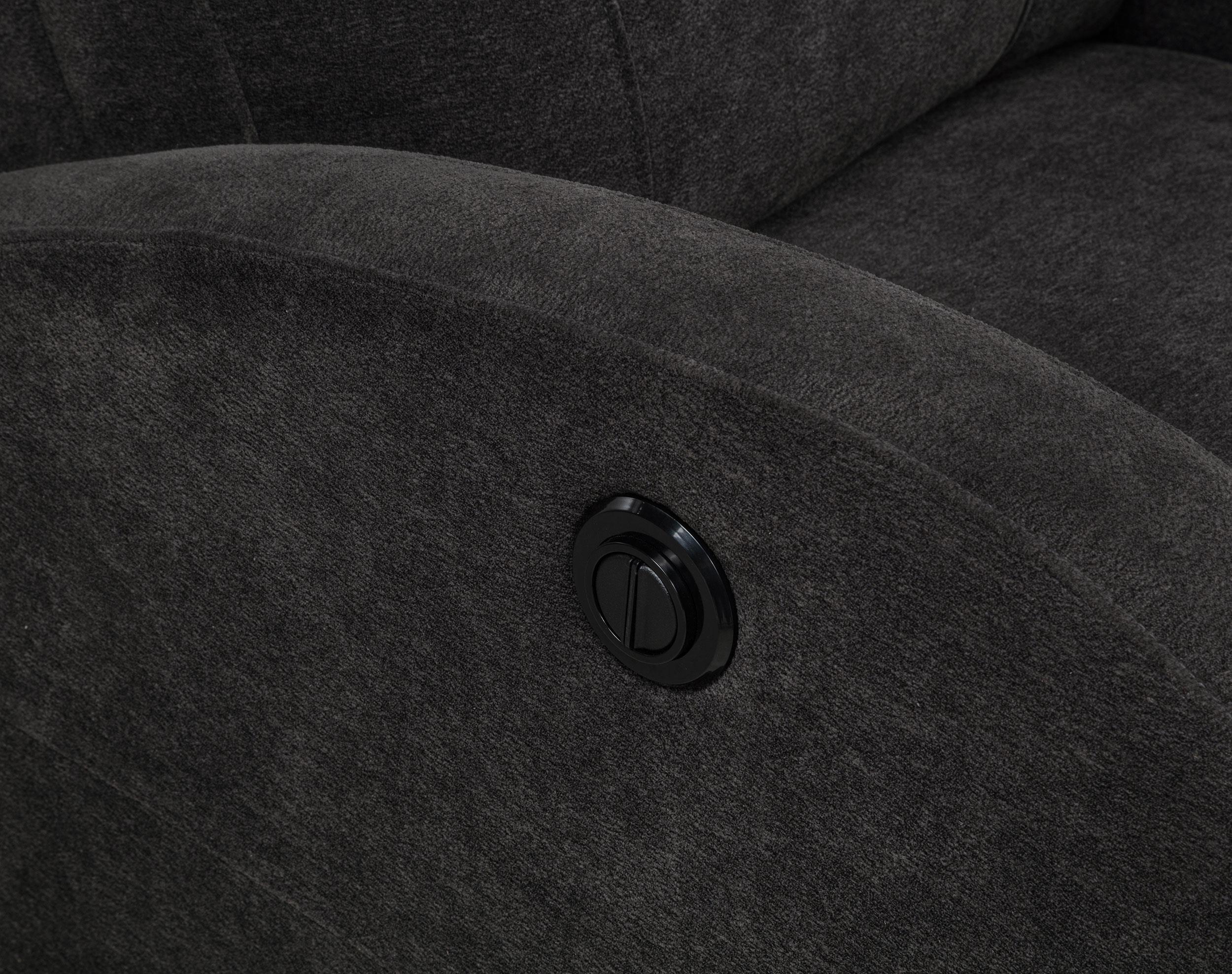 Grant Fabric Upholstered Power Recliner Chair Charcoal Grey - 603293P