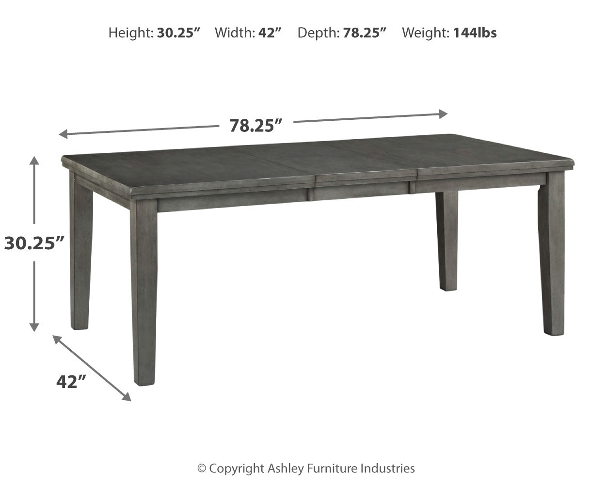 Gray Hallanden Dining Table and 4 Chairs and Bench with Storage - PKG010487