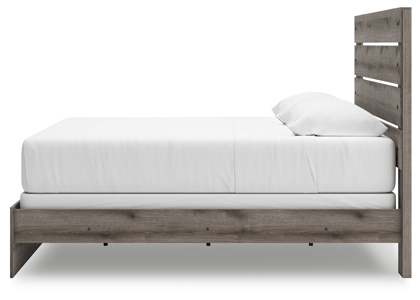 Graystorm King Panel Bed with Mirrored Dresser, Chest and Nightstand in Brown Gray from Ashley - Luna Furniture