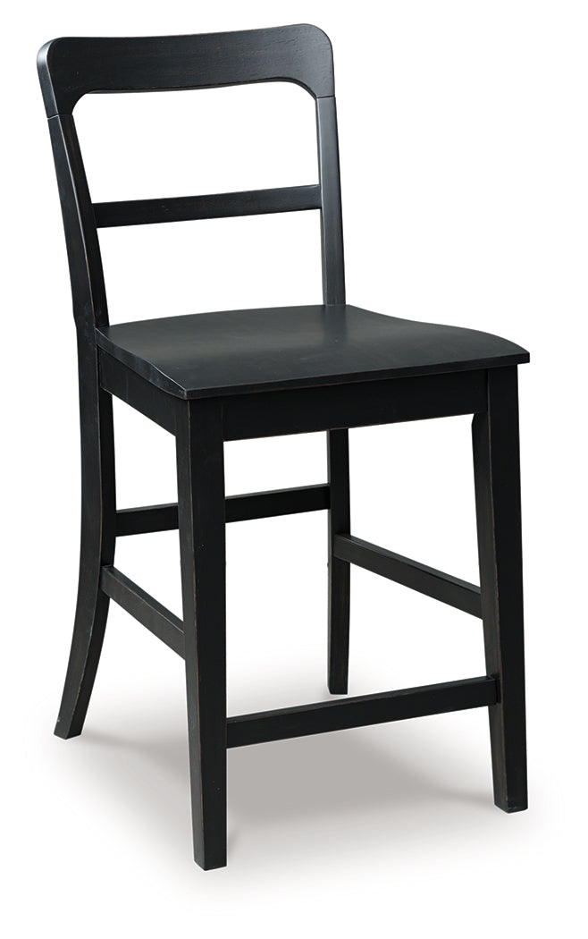 Greddinton Black Counter Height Barstool, Set of 2 - PCD824-124