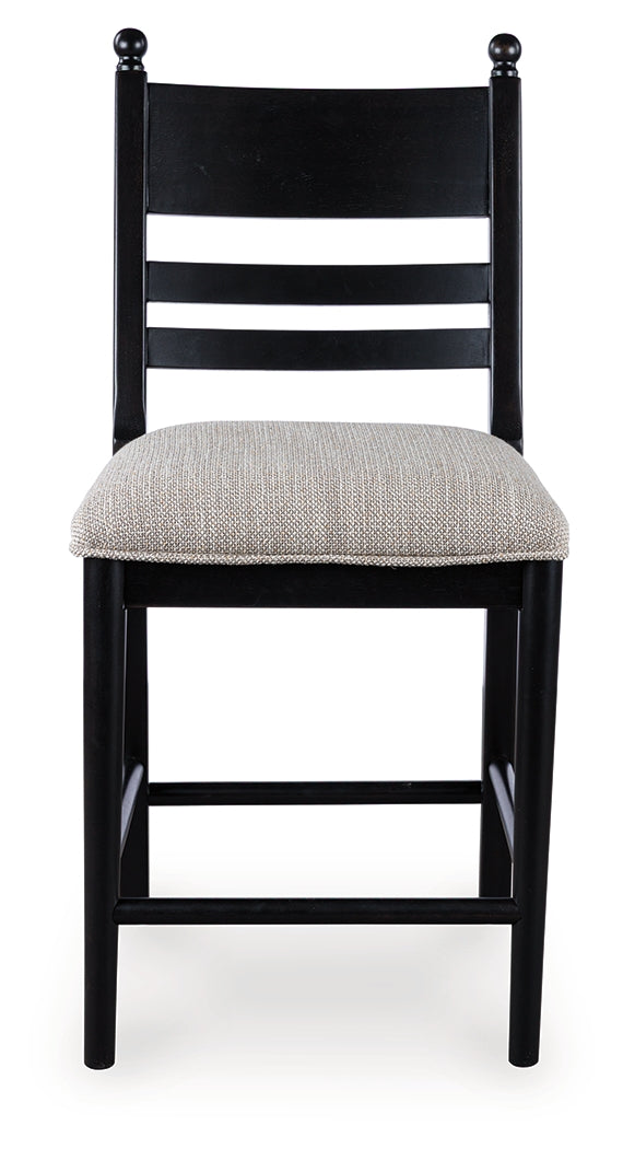 Greddinton Black Counter Height Barstool, Set of 2 - PCD824-724