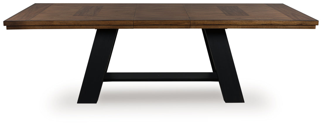 Greddinton Brown/Black Dining Extension Table - PCD824D11