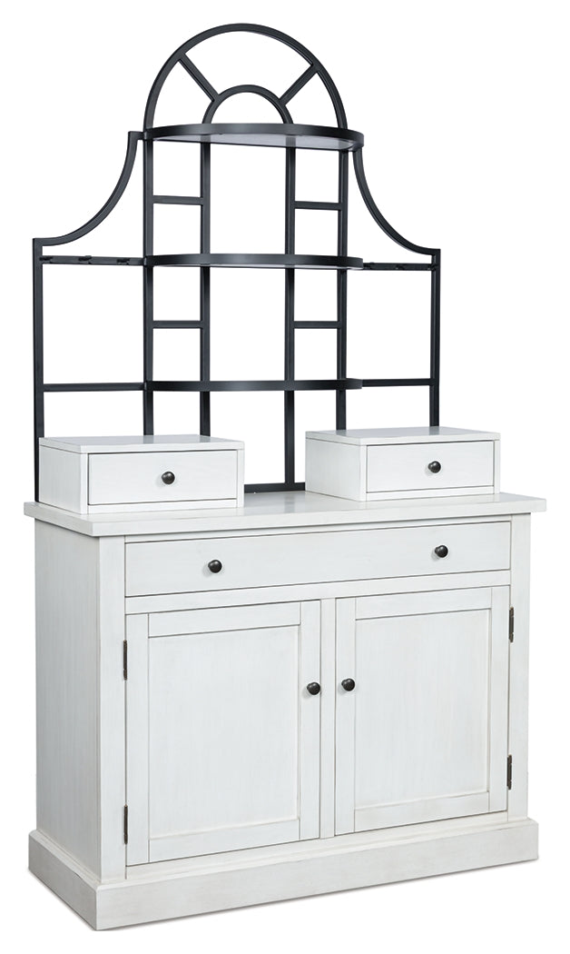 Greddinton White/Brown Bakers Rack - PCD824D1
