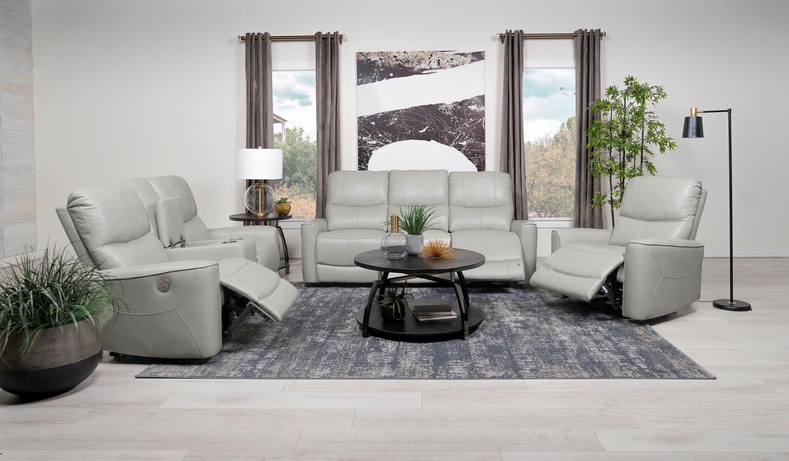 Greenfield Ivory 3-Piece Upholstered Power Reclining Sofa Set from Coaster - Luna Furniture