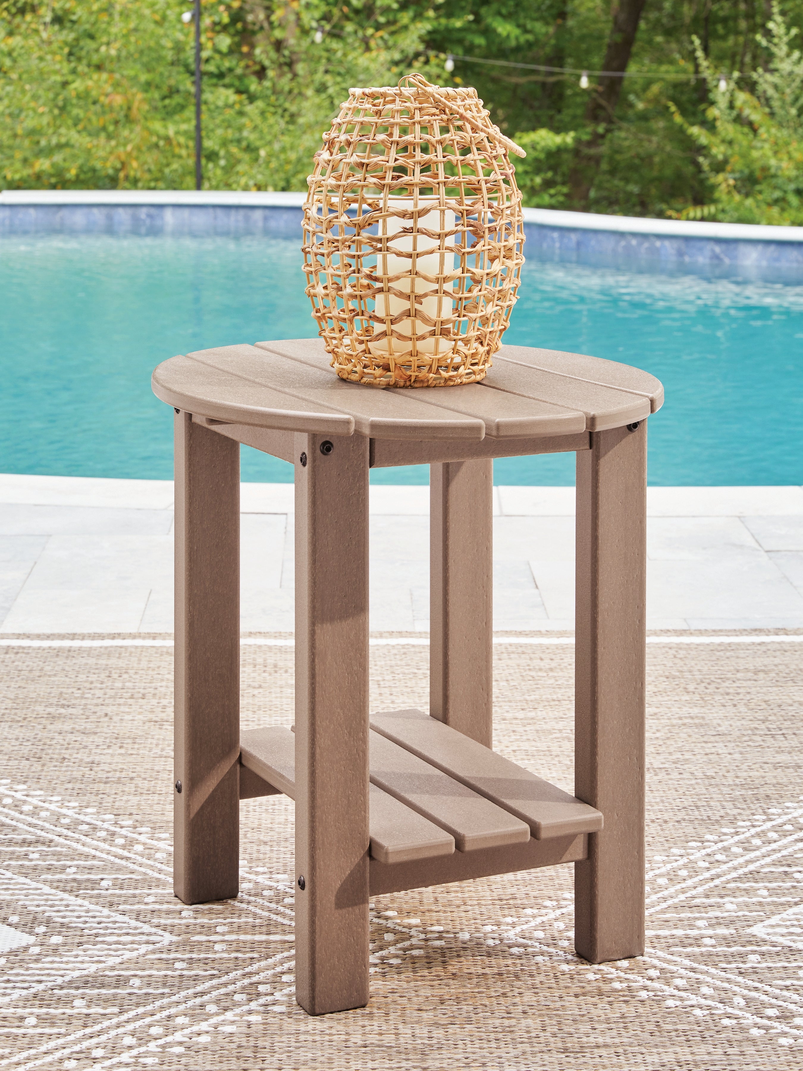 Grover Beach Driftwood Outdoor End Table - PCP422-706