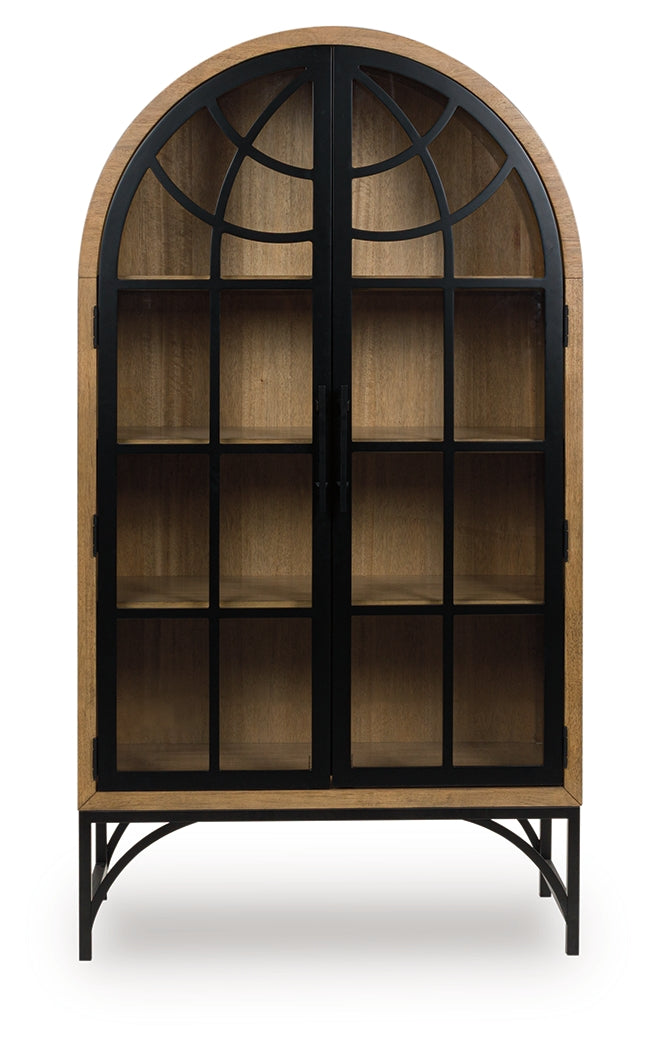 Gwenwich Natural/Black Accent Cabinet - A4000704