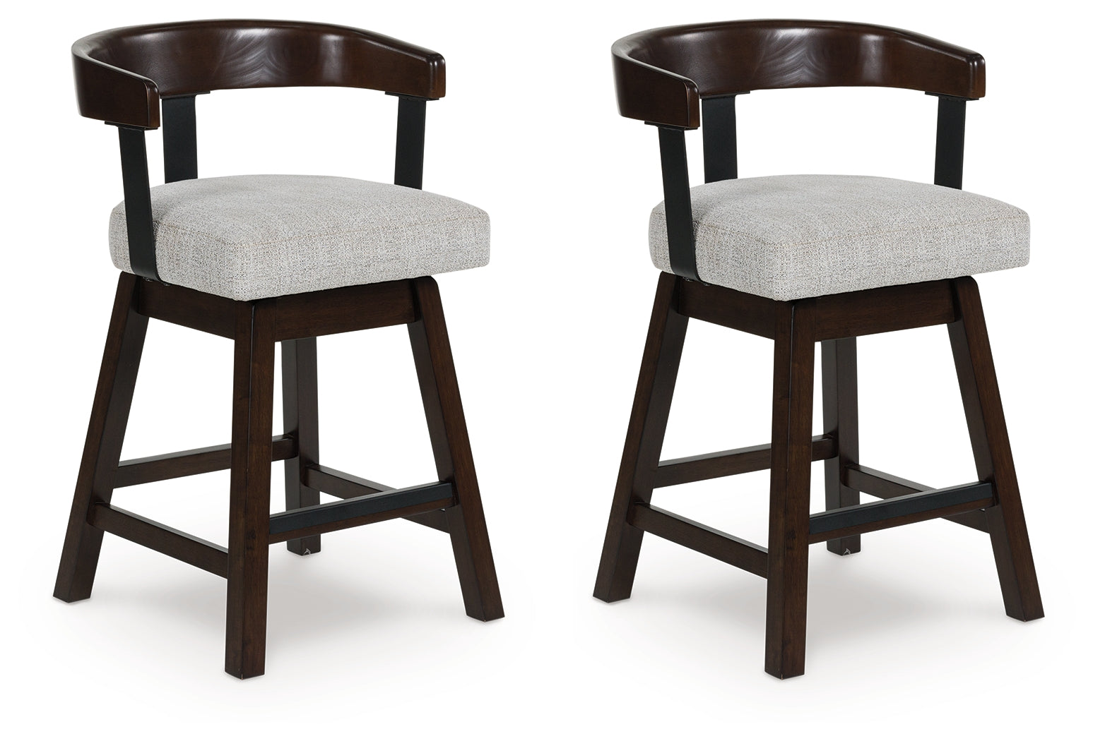 Haddigan Dark Brown Counter Height Barstool (Set of 2), Set of 2 - D596-224