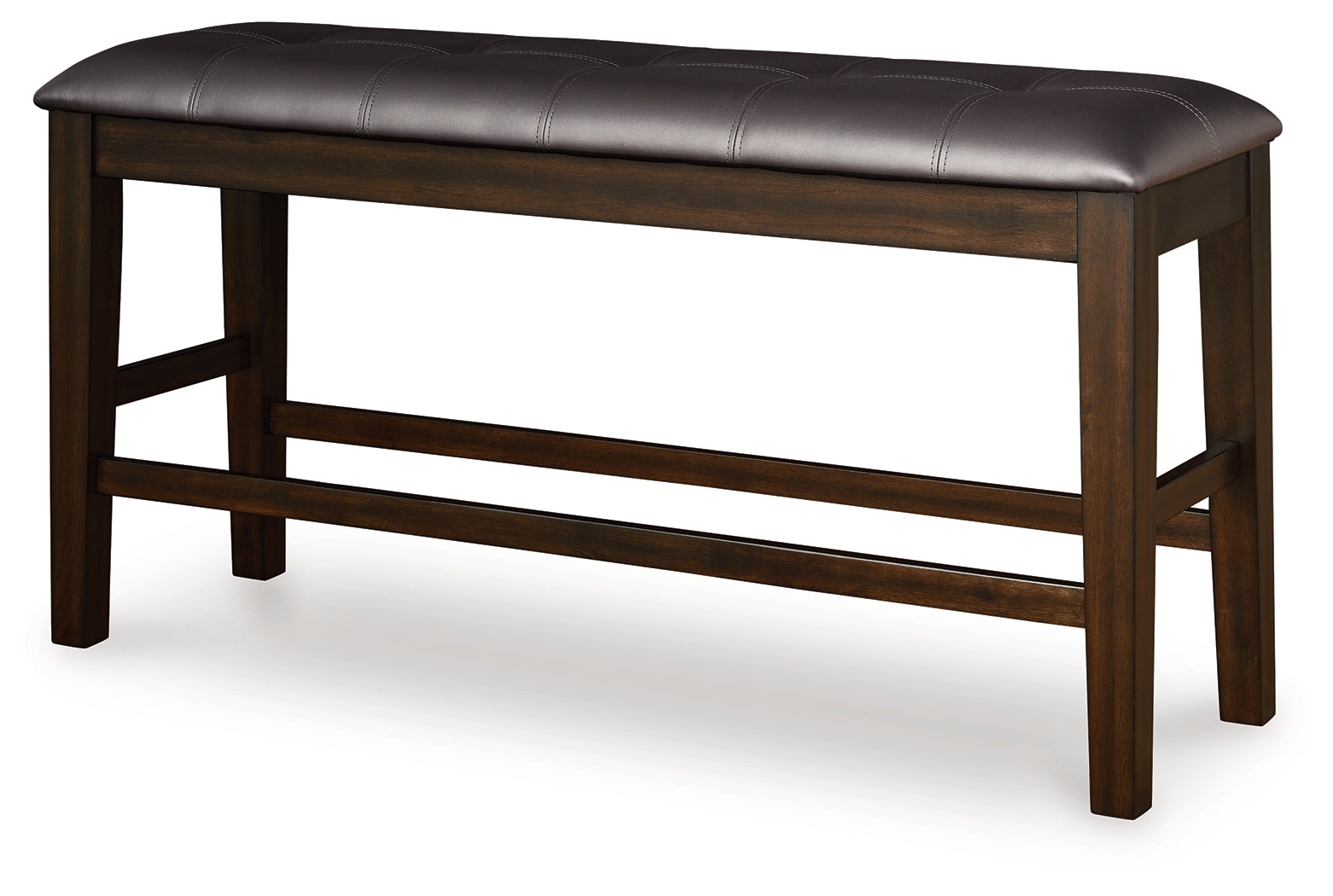 Haddigan Dark Brown Counter Height Dining Bench - D596-09