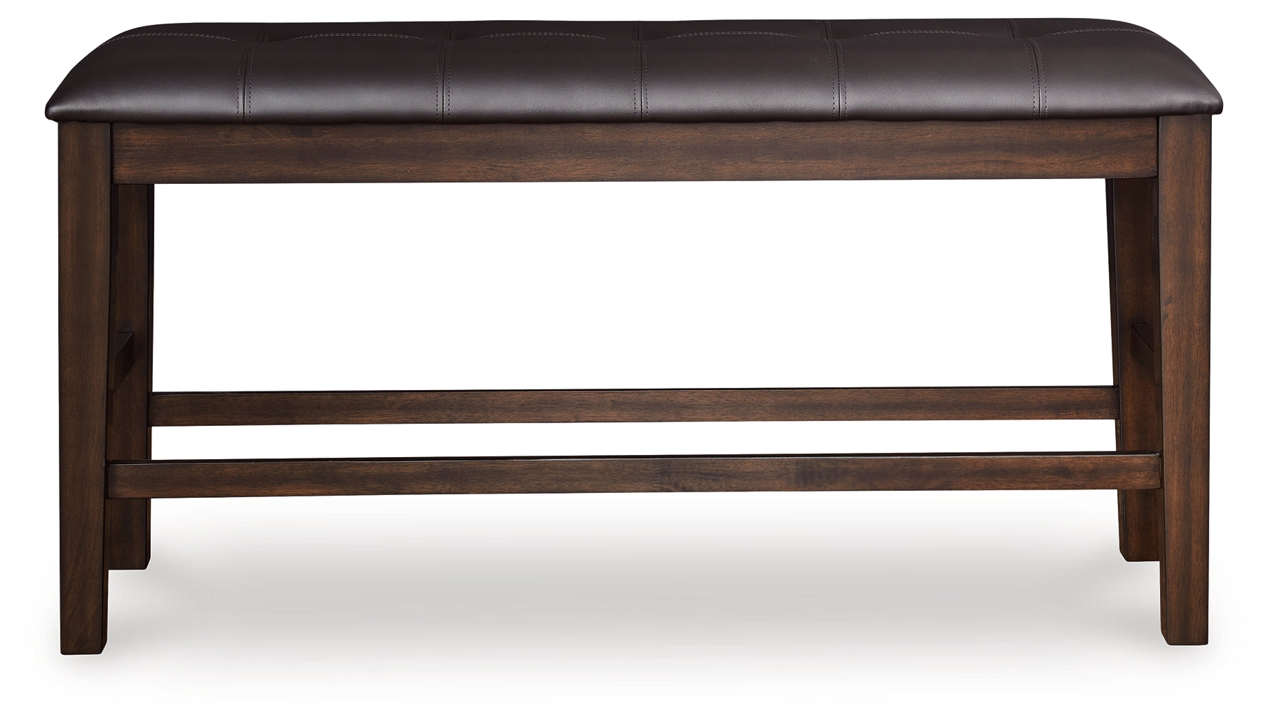Haddigan Dark Brown Counter Height Dining Bench - D596-09