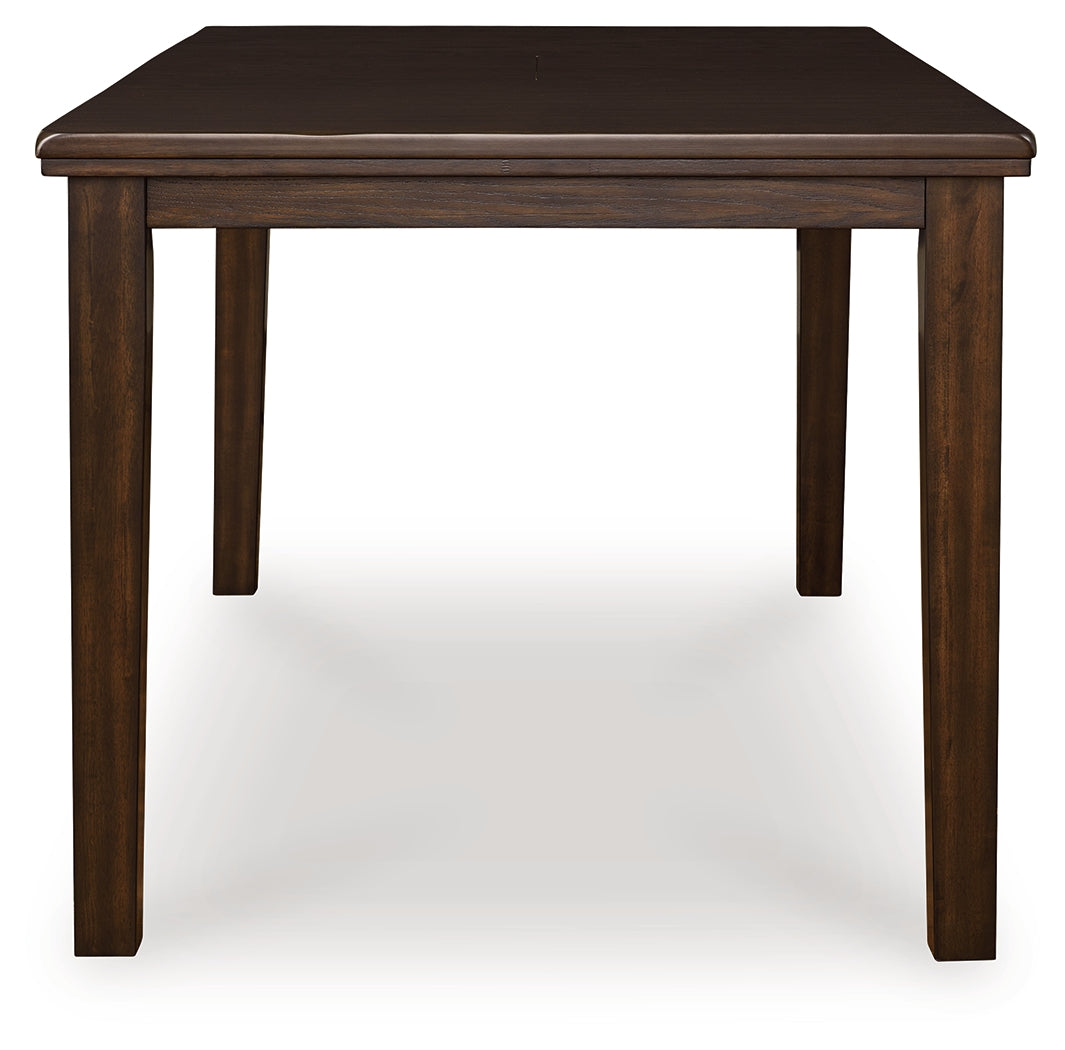 Haddigan Dark Brown Counter Height Dining Extension Table - D596-32