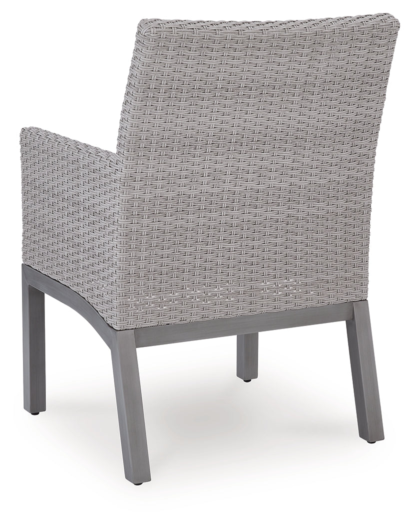 Half Moon Beach Blue/Gray Outdoor Arm Chair with Cushion (Set of 2) - PCP418-601A
