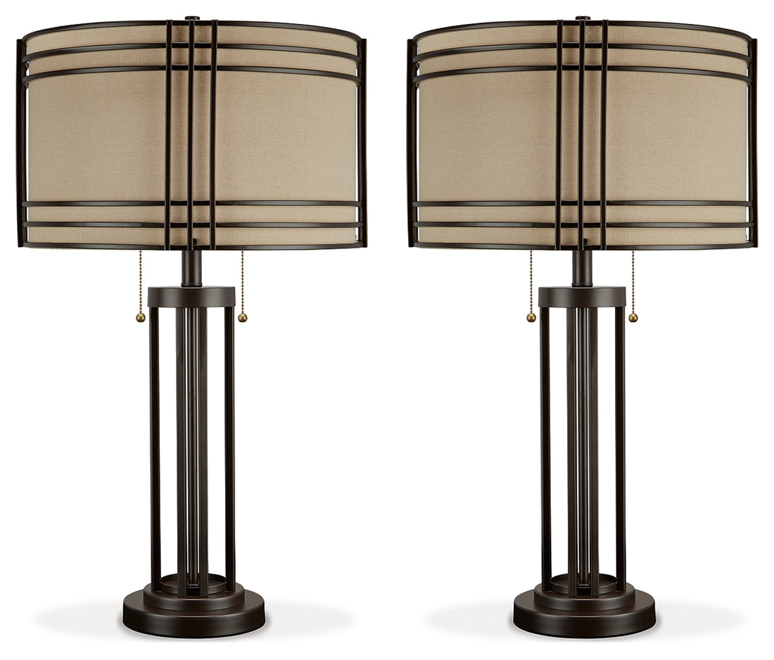 Hanswell Dark Brown Table Lamp (Set of 2) - L208294X2
