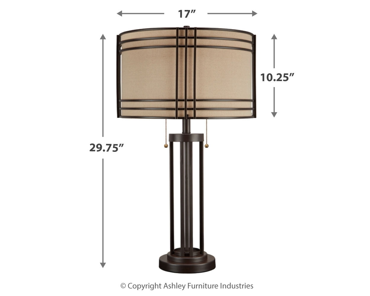 Hanswell Dark Brown Table Lamp (Set of 2) - L208294X2