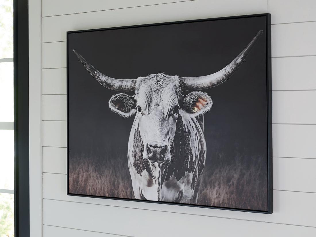 Harlandale Black/White/Brown Wall Art - A8000467